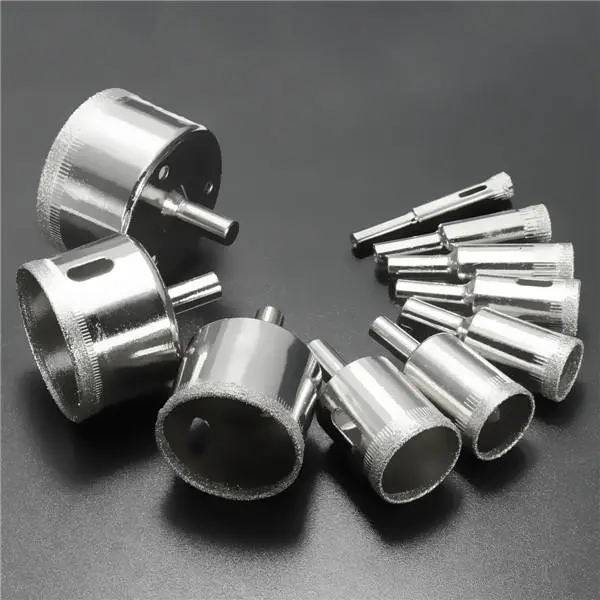 Diamond Hole Saw Set - 10pcs for Tile Ceramic Glass Porcelain - 8mm-50mm - Image 3