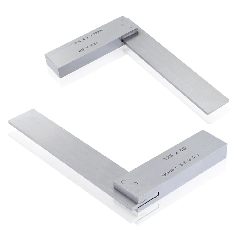 Square L-Shaped Ruler - 90 Degree Angle Ruler | Hardened Steel with Ground Seat | 63x10 80x50 100x60 125x80mm - Image 4