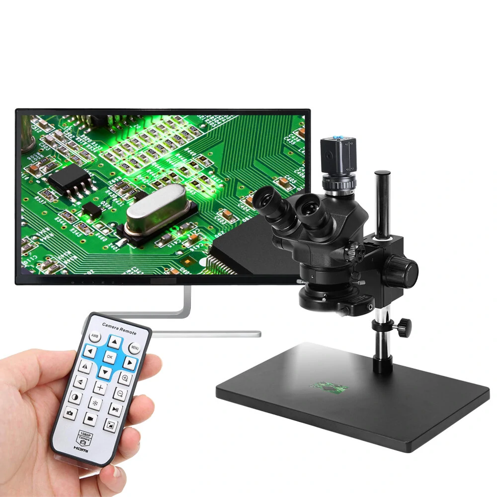 AmScope 3.5X-100X Stereo Microscope with 2K Camera | For Phone Repair & Soldering - Image 4