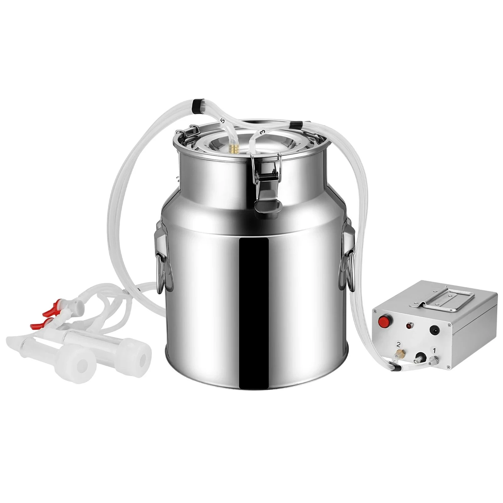14L Electric Goat Milking Machine - 110/220V Stainless Steel Bucket | Farm Tool - Image 4