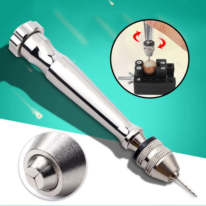 Silver Hand Twist Drill - Plum Blossom DIY Tool for Crafting & Hobbies - Image 4