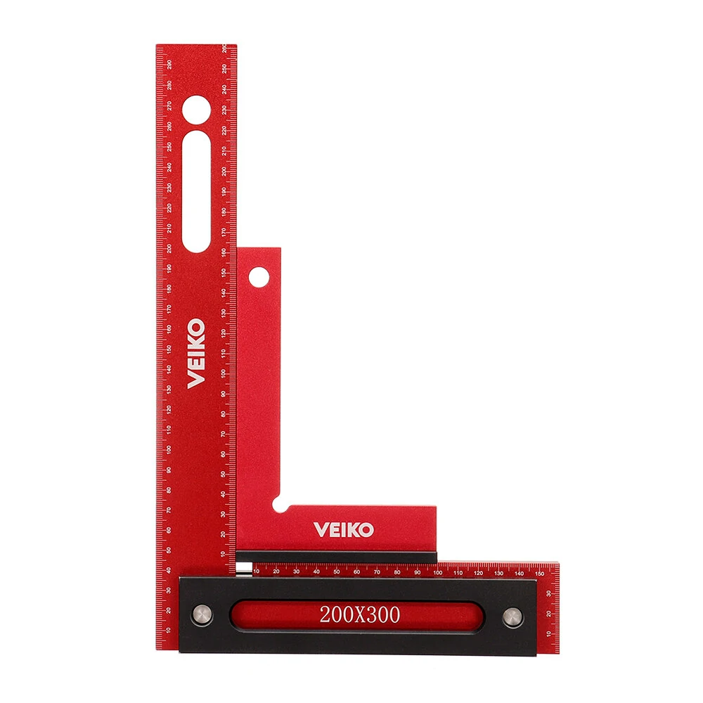 VEIKO Aluminum Alloy Square Ruler - 150x100mm Right Angle Tool with Wide Base - Image 4