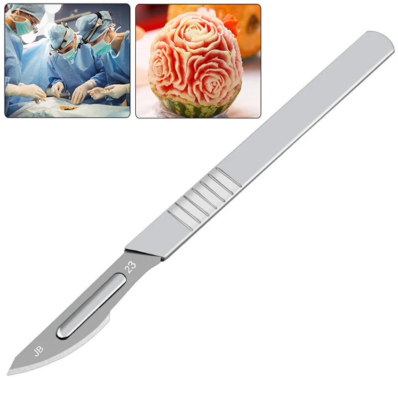 10Pcs Carving Surgical Blades with Handle - DIY PCB Repair & Craft Cutting Tool - Image 4