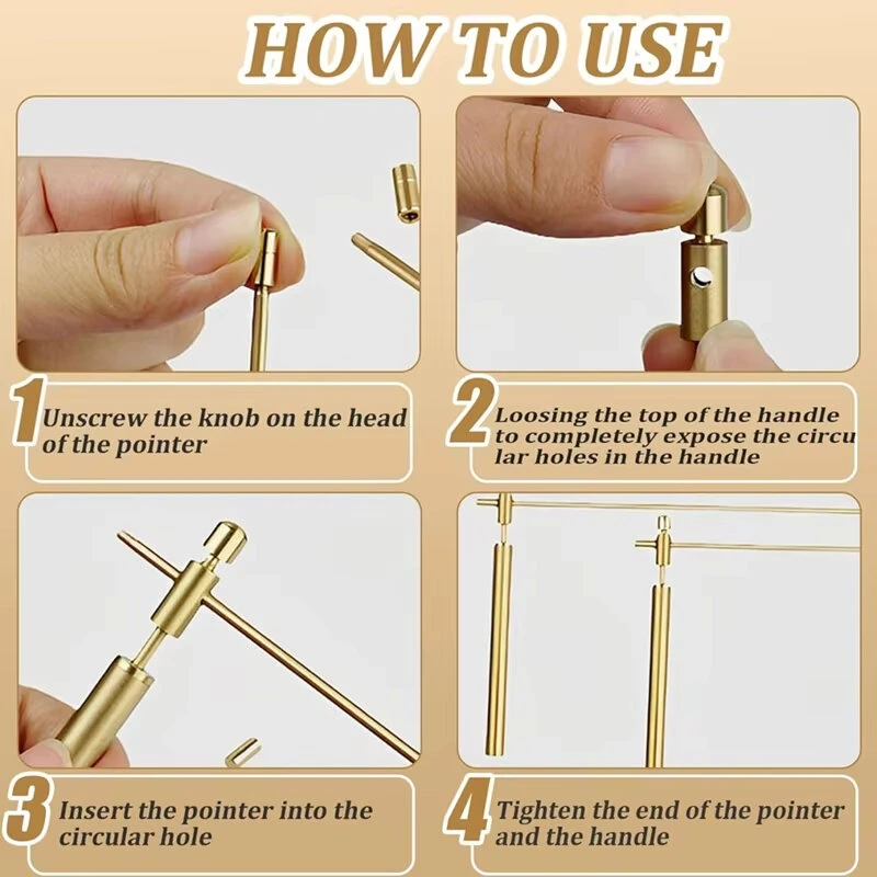 Solid Copper Dowsing Rods Pair - High Sensitivity Divination Tools with Comfortable Handles - Image 4