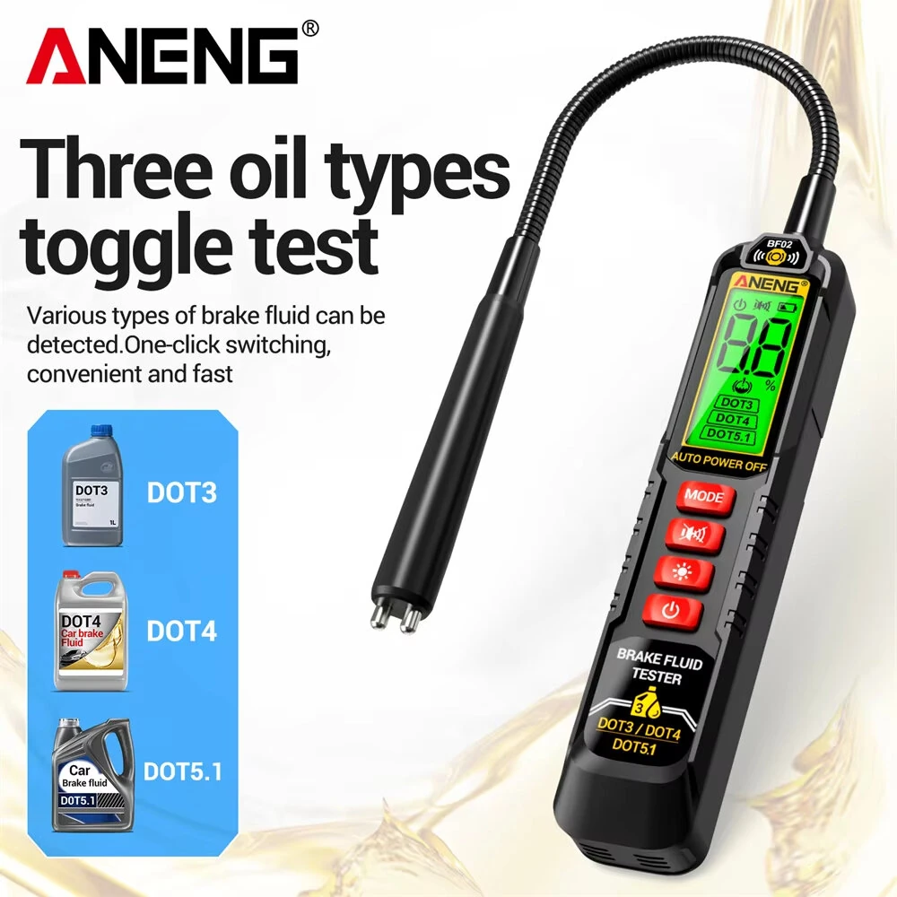 ANENG BF02 Brake Fluid Tester - DOT3 DOT4 DOT5.1 Moisture Analysis | LCD Display & Rechargeable Battery - Image 5