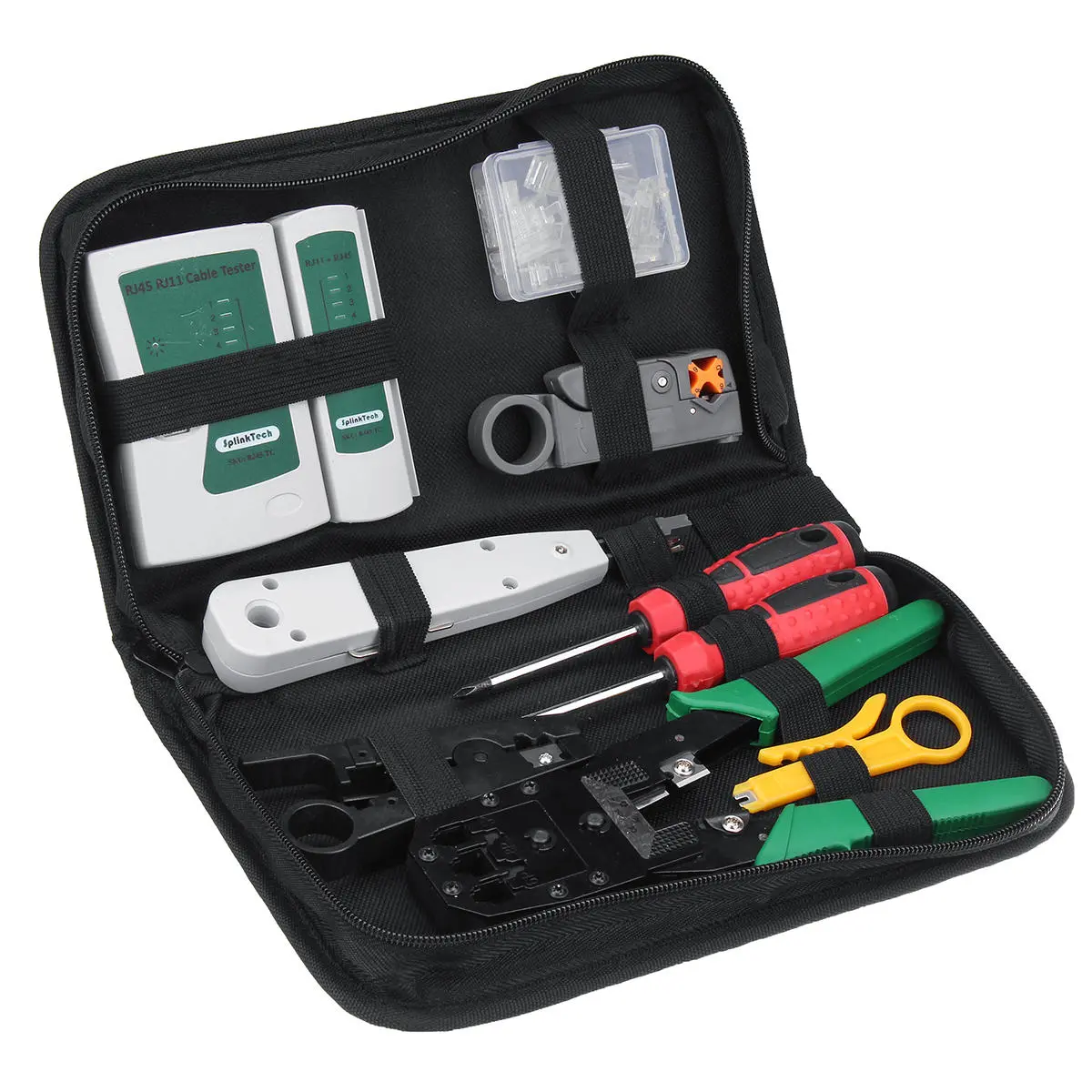 LAN Cable Tester & Crimper Tool Kit - Cat5 RJ45 RJ11 Network Plier - Image 2