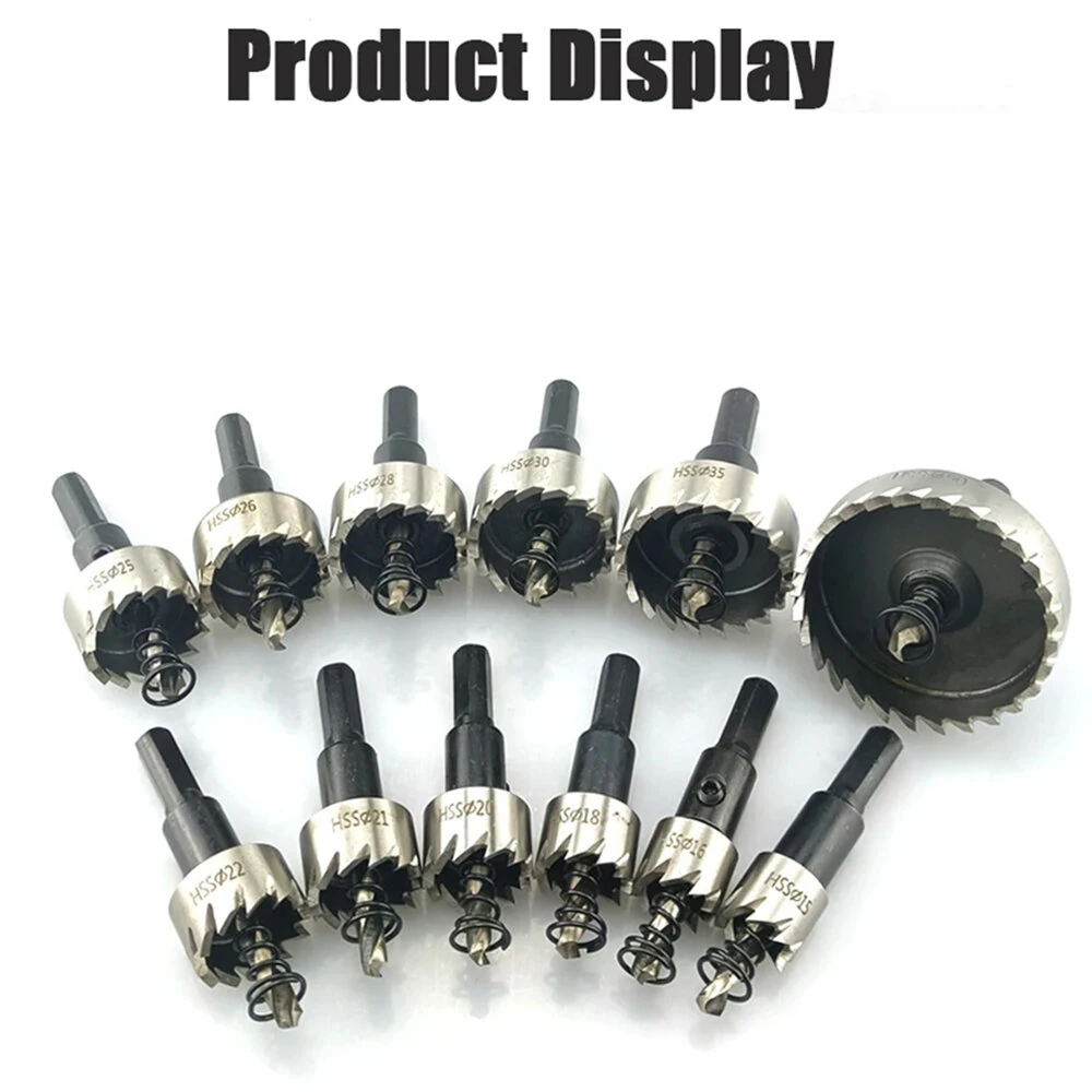 12PCS High-Speed Steel Hole Saw Set | 15-50mm HSS4241 | For 2mm Metal Sheets - Image 3