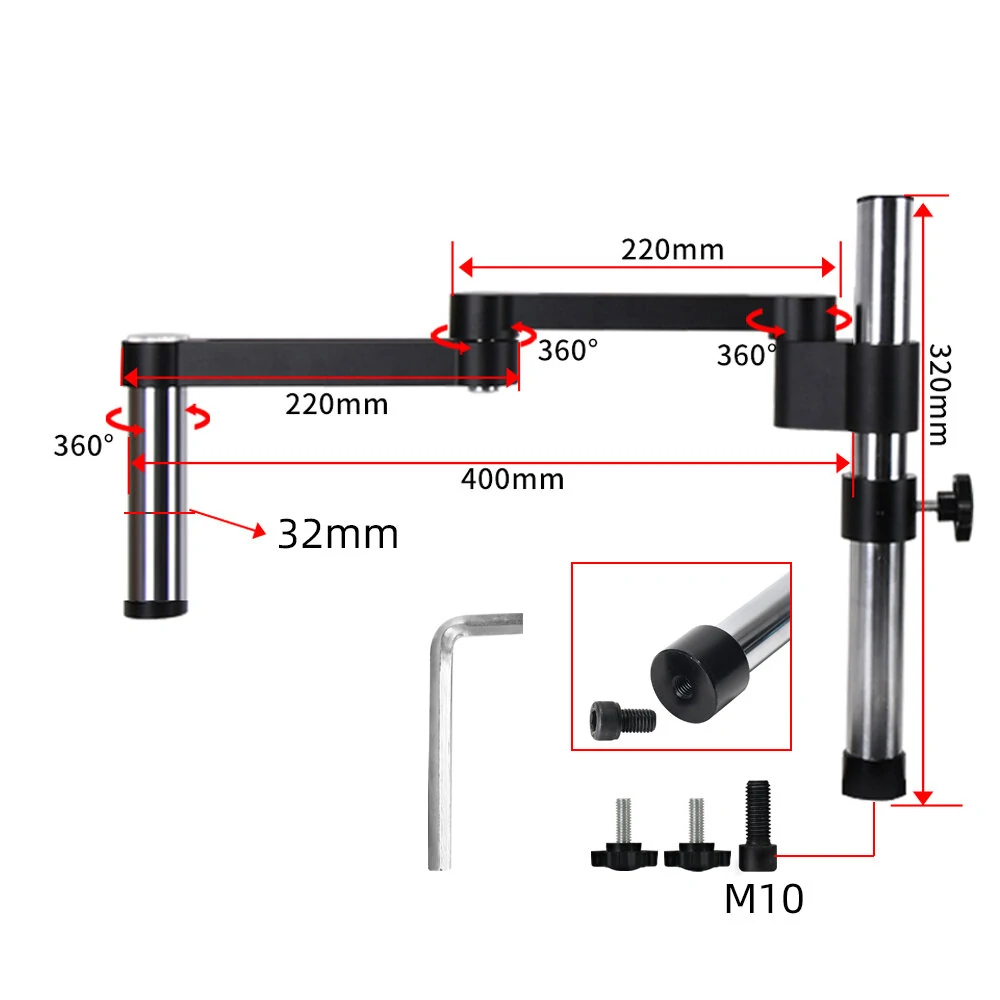 HAYEAR 7-90X Trinocular Microscope | 360° Swivel Arm & 2K Camera | For Phone Repair & Soldering - Image 3