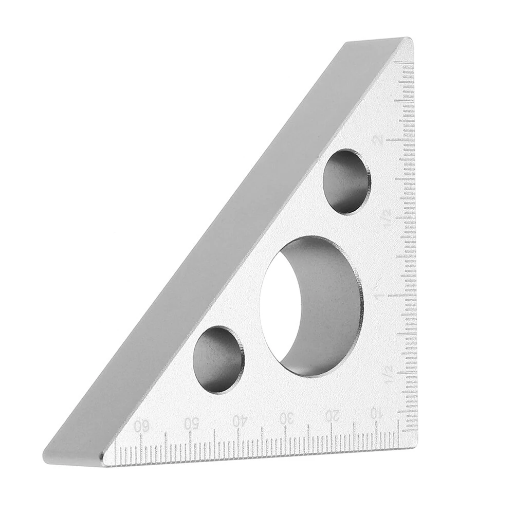 Drillpro 90 Degree Aluminum Ruler - Metric & Inch Woodworking Triangle Ruler - Image 5