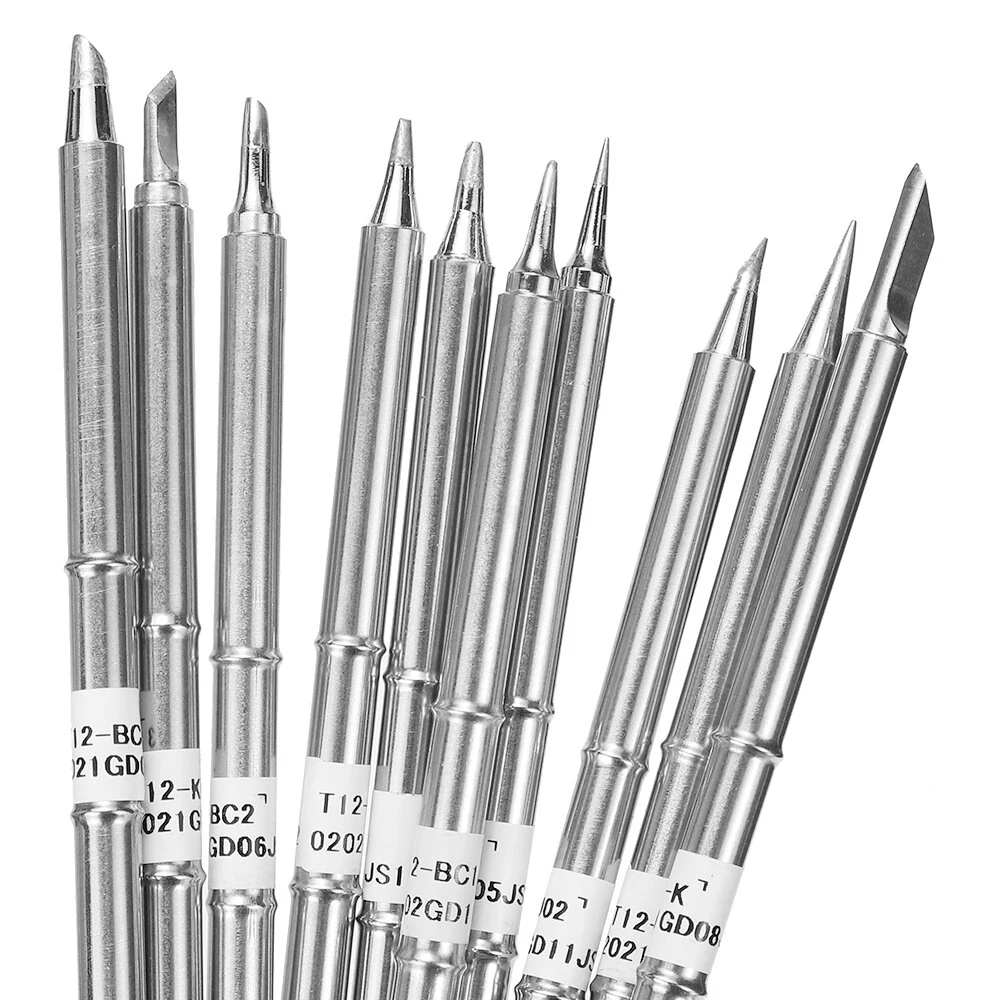 10PCS T12 Lead-Free Alloy Soldering Iron Tips Set | Stainless Steel - Image 3