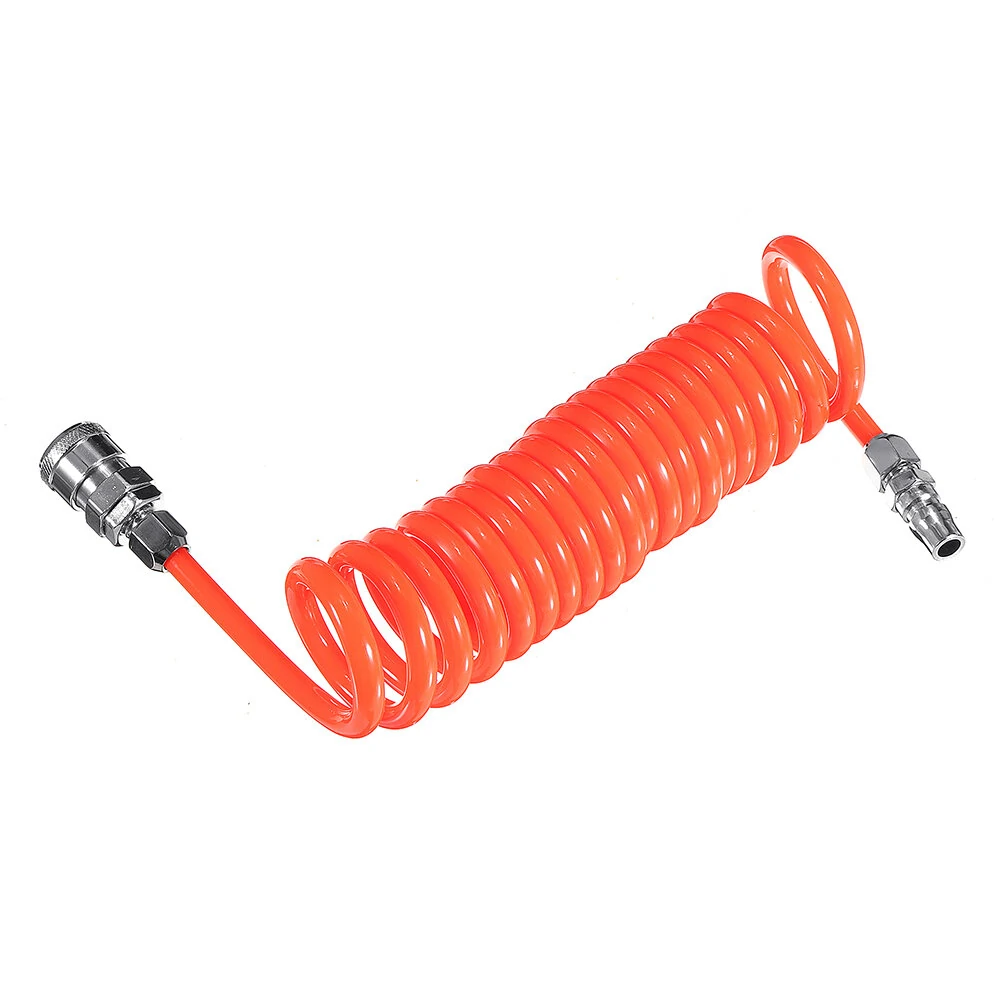 PU Spiral Air Hose - 5mm Inner Diameter | 3-15M Length with 1/4 Coupler & Bend Restrictor - Image 3