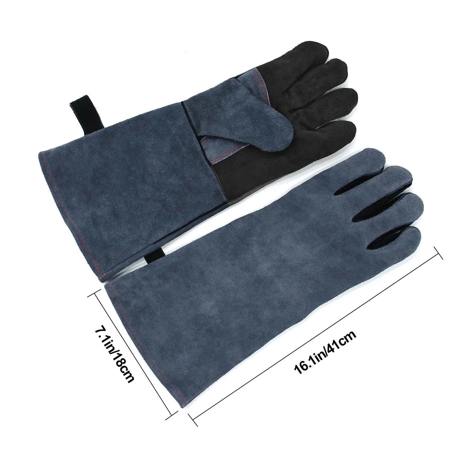 Cowhide Welding Gloves - High Heat & Wear Resistance | Long Insulating Welder Gloves - Image 2