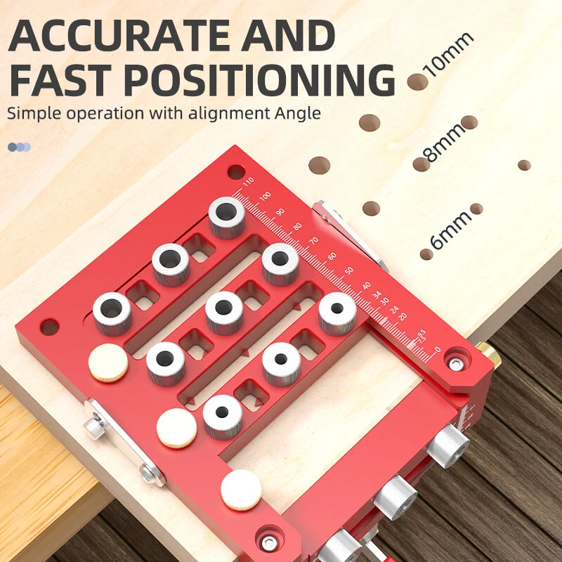 ENJOYWOOD 3-in-1 Hinge Punch Kit with Clamp & Drill Bits | Portable Woodworking Jig - Image 3