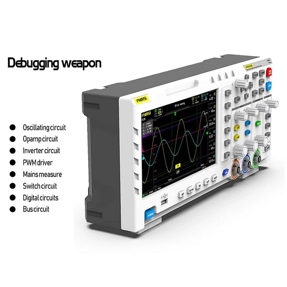 FNIRSI-1014D 2-in-1 Oscilloscope & Signal Generator | 7 TFT LCD | Dual Channel - Image 5