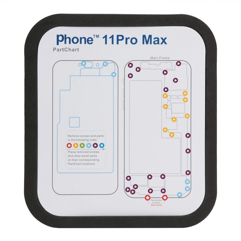 KGX Magnetic Screw Mat | 15-in-1 Guide for iPhone 8 to 11 Pro Max | Memory Figure Pad - Image 4
