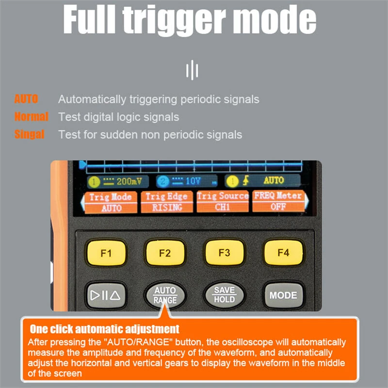 ET852C 2*50MHz Oscilloscope - 3-in-1 Multimeter & Signal Generator | 200MSa/s - Image 3