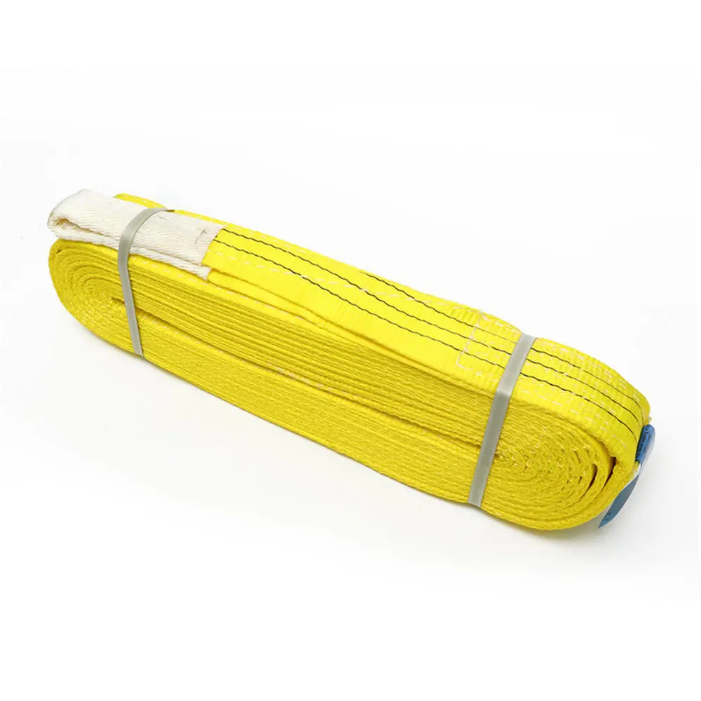3 Tonne Polyester Lifting Sling | 2m-10m Flat Webbing Strap | Certified Duplex Cargo Hoist - Image 2