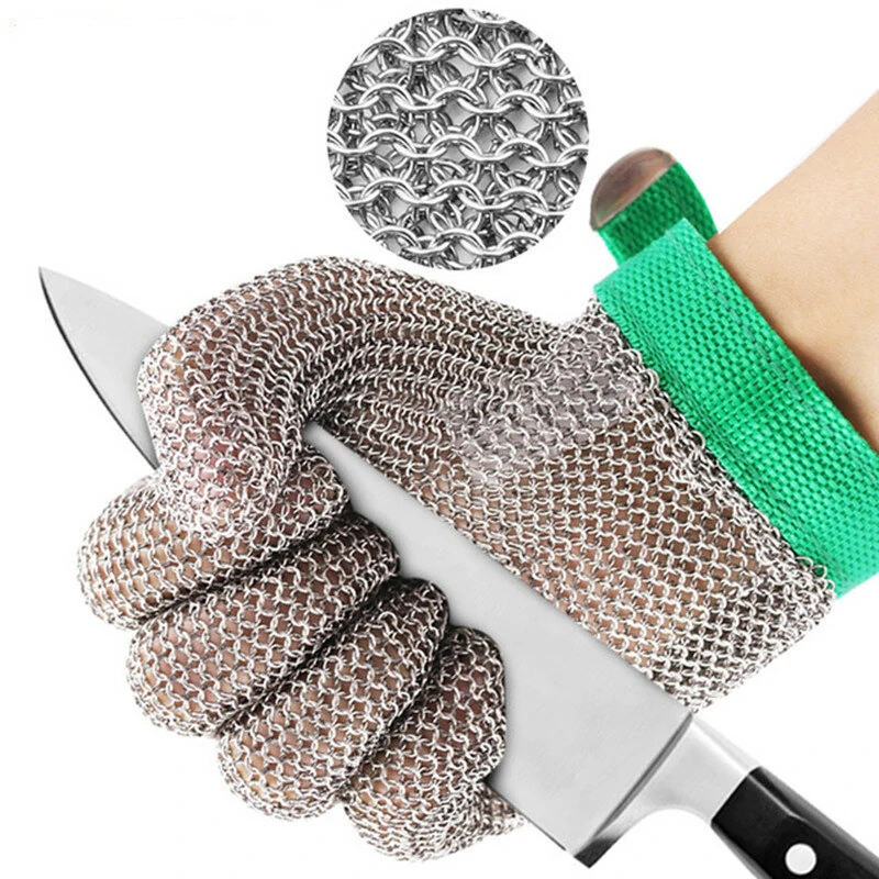 304 Stainless Steel Grade 5 Cut Resistant Gloves | Metal Mesh for Mechanical Handling & Hand Protection - Image 3