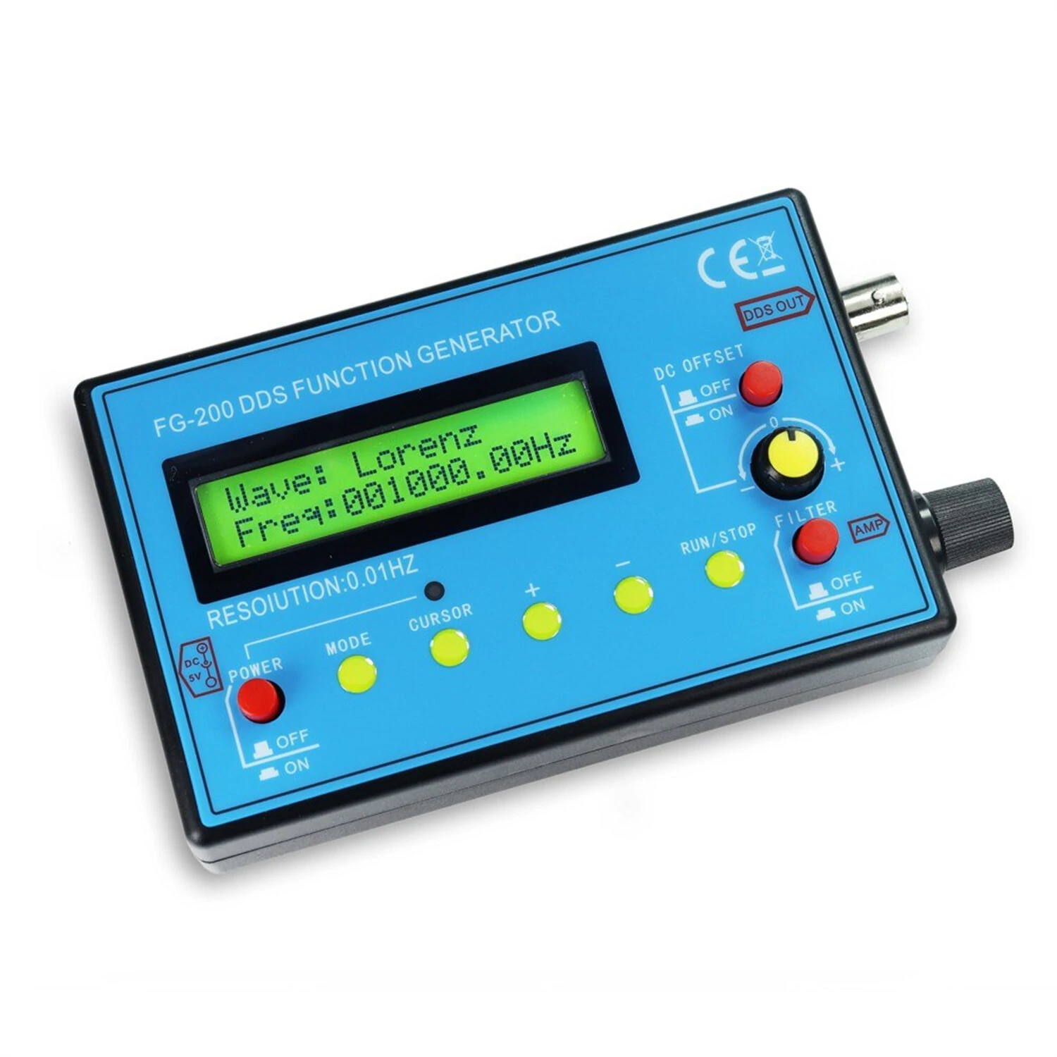 FG-200 DDS Function Signal Generator 0.01Hz-500KHz | Sine Square Sawtooth Wave - Image 5