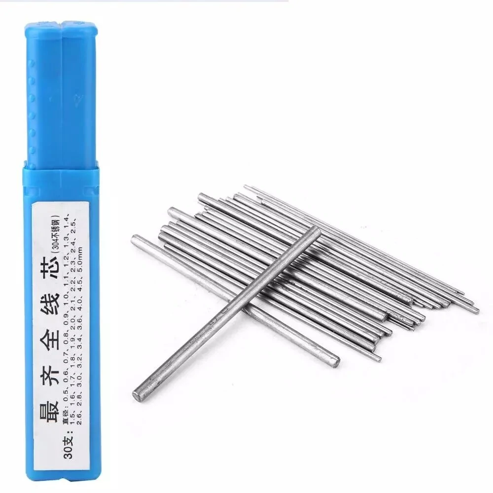 Stainless Steel Jewelry Cored Rod Wire - 30PCS Durable Tool for Necklace & Earring Making - Image 3