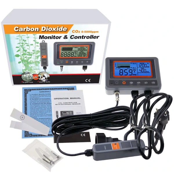 CO2 Controller - Wall-Mounted Air Quality Monitor with NDIR Sensor & Relay for Greenhouse Home Office - Image 5