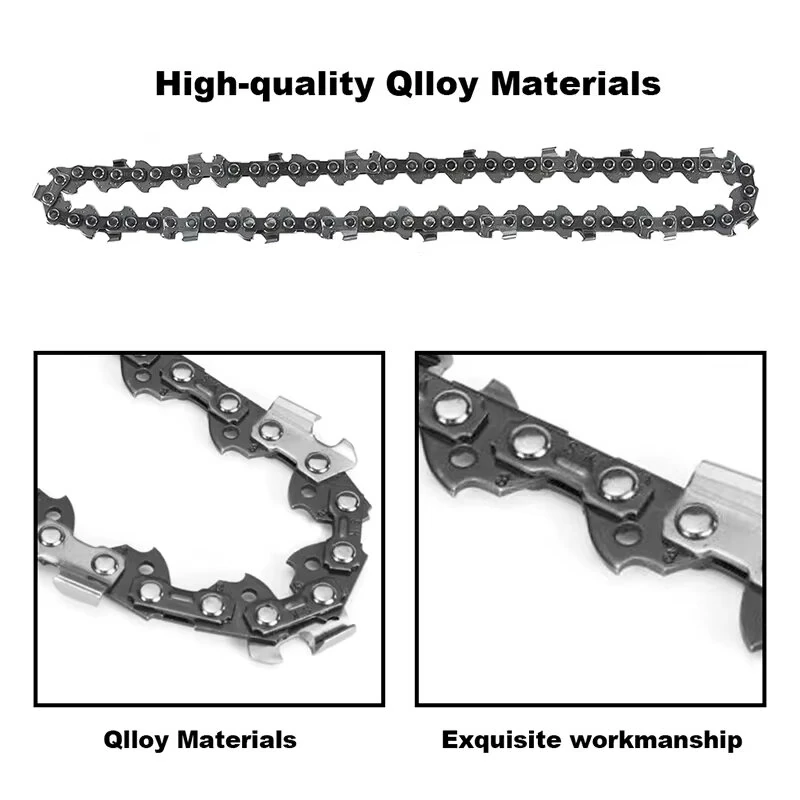 Metal Chainsaw Chain Replacement - 4-16 Inch Guide Bar Fit - High Wear Resistance Sharp Blade - Image 3