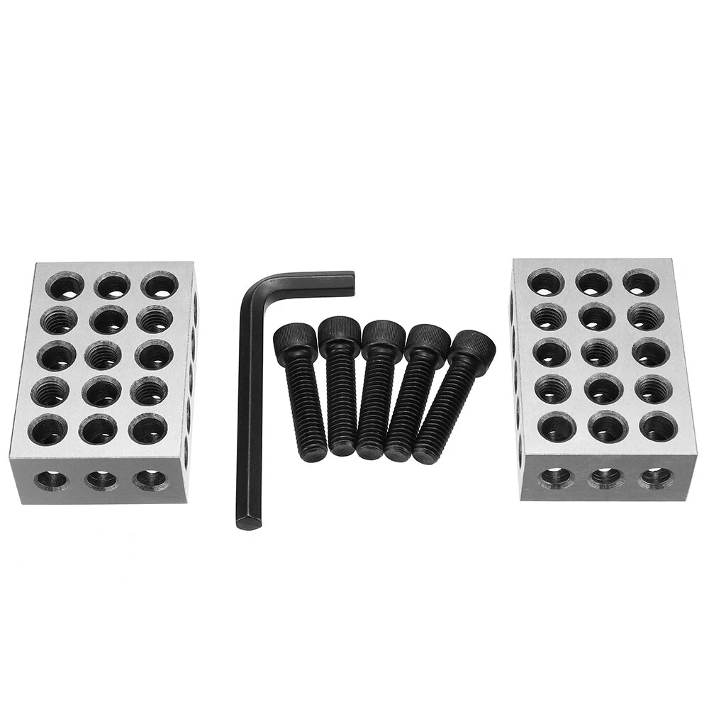 1-2-3 Blocks with Screw Spanner | 23 Hole Parallel Clamping Set 25-50-75mm - Image 3