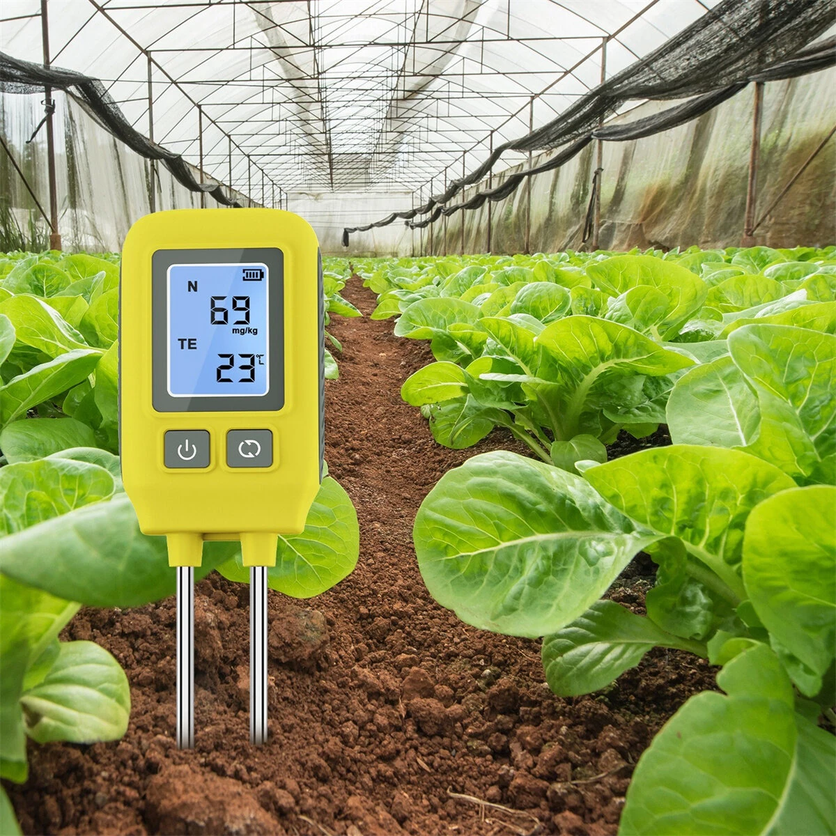 4in1 Soil Tester - NPK pH Moisture & Temperature Meter - Digital LCD with Steel Probe - Image 4