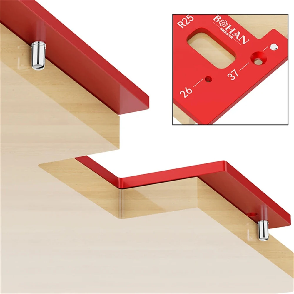 Invisible Embedded Handle Slotting Template - Aluminum Alloy Precise Positioning Tool for Cabinet Doors - Image 4