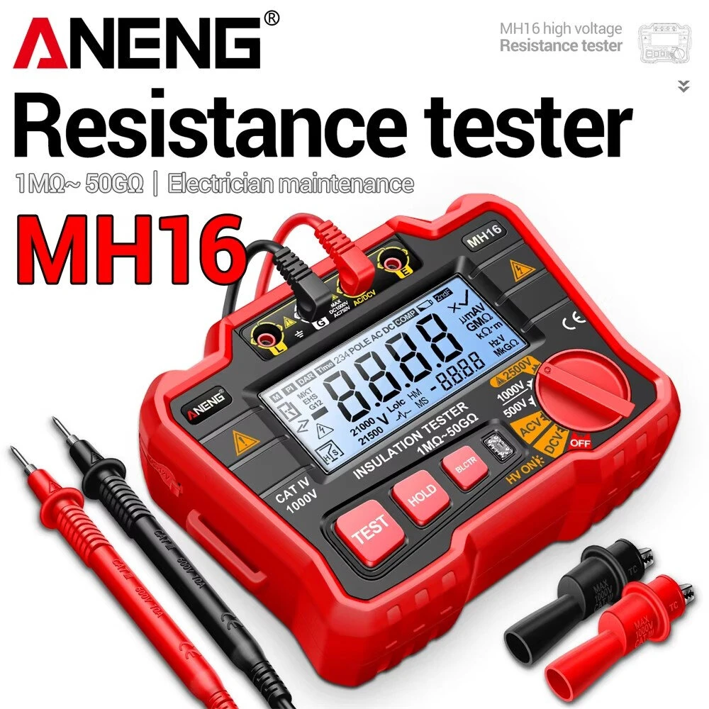 ANENG MH16 Digital Multimeter | 500V/1000V/2500V Insulation Tester - Image 2