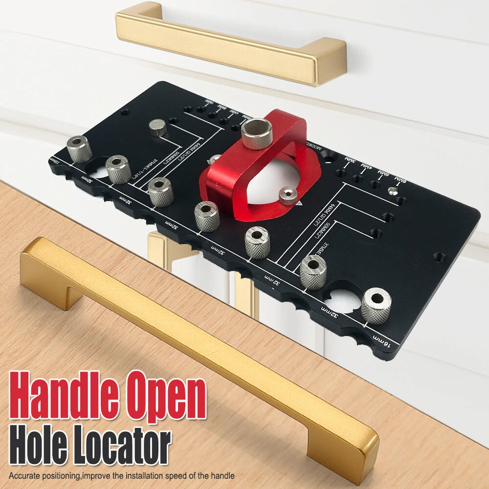 35mm Hinge Punch Locator Jig - Aluminum Alloy Drill Guide for Cabinet Door Installation - Image 4