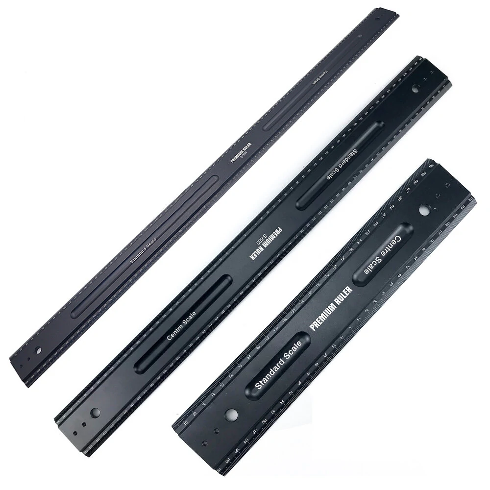 Aluminum Alloy Marking Ruler - 300/600/900mm Woodworking Scriber Square - Image 2