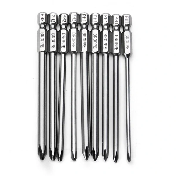 Broppe 9pcs 100mm Magnetic Hex Bits | Cross Head Screwdriver Set - Image 3