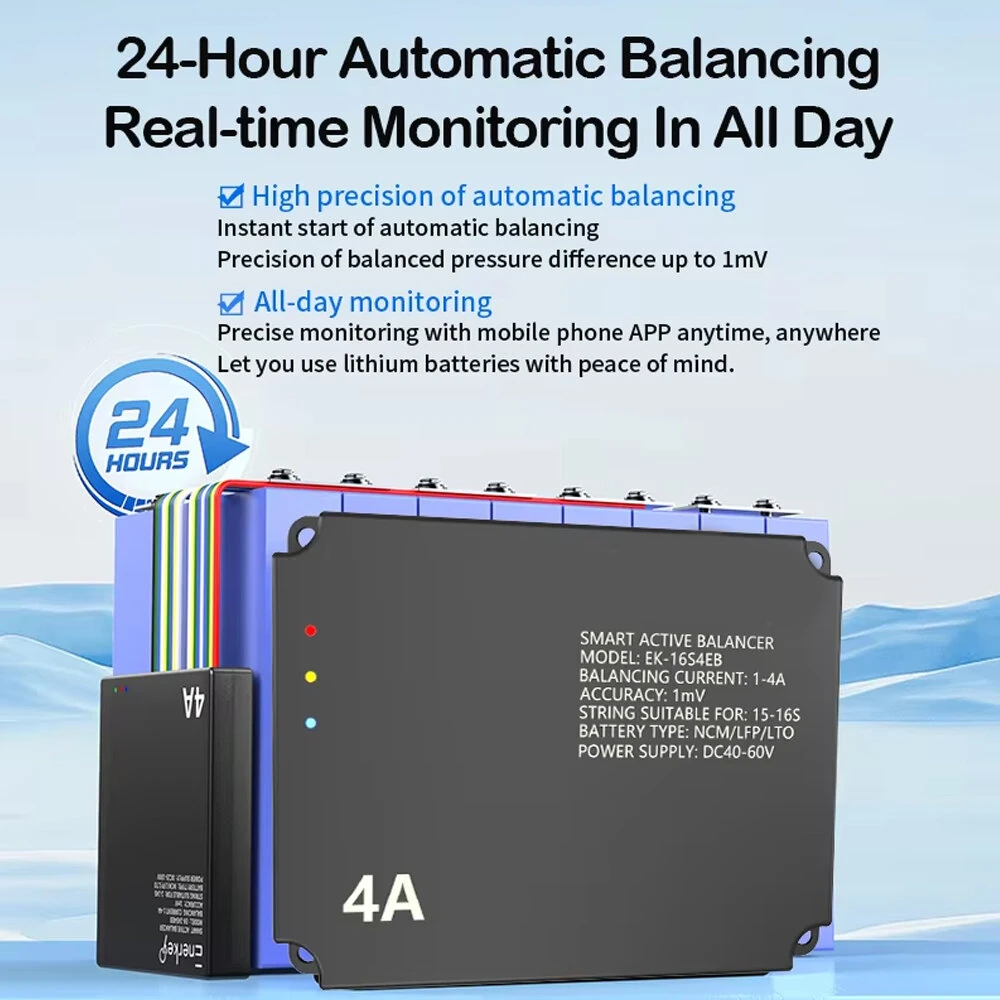 Battery Active Balancer 1-4A | 1mV Accuracy | DC40-60V for 15-16S NCM/LFP - Image 3