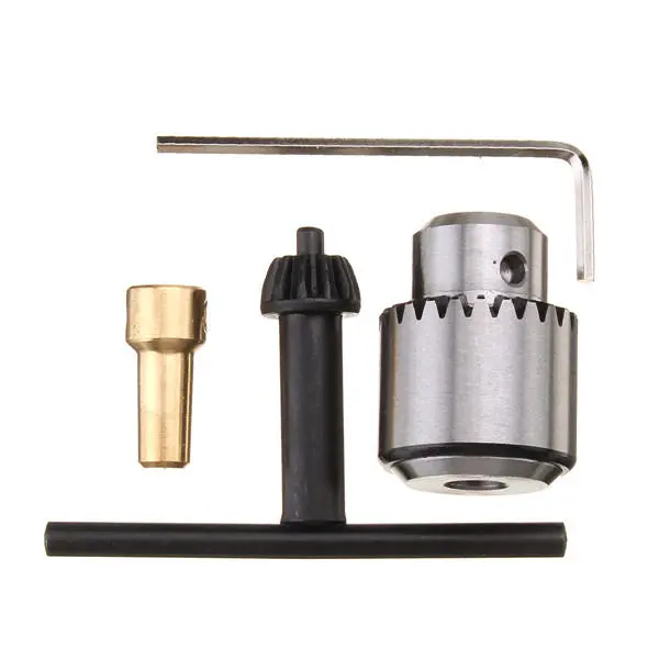 Micro Motor Drill Chuck Clamp 0.3-4mm | With Key & 1/8 Inch Shaft Rod - Image 2