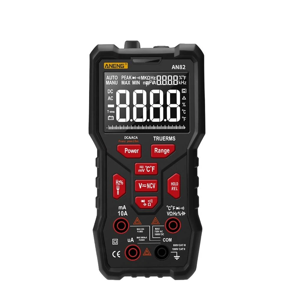 ANENG AN82 Digital Multimeter - True RMS 9999 Count | NCV, Capacitor & Diode Tester - Image 5