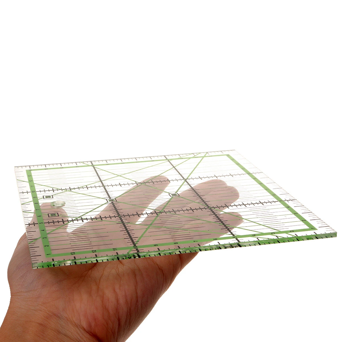 Acrylic Patchwork Sewing Ruler - 15x15cm Fabric Measuring Tool for Tailor & DIY - Image 3