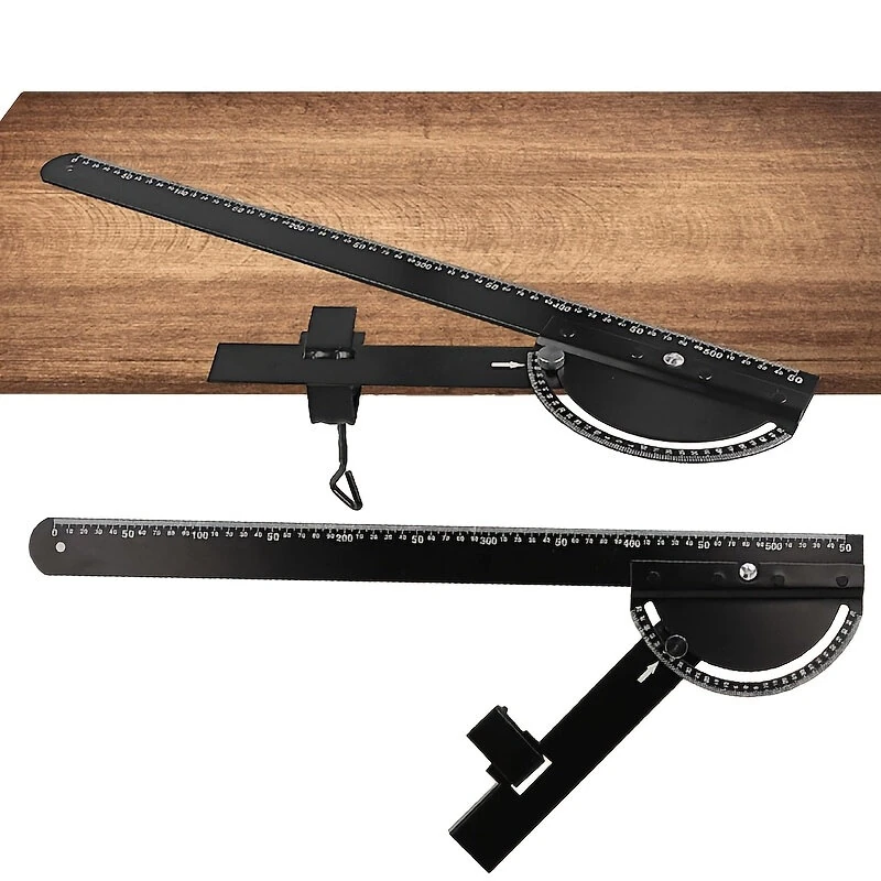 Angle Finder Circular Saw Guide Ruler - 22.83 Inch Metal Tool with Rail - Image 3