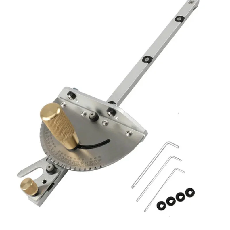 Wnew Upgraded Table Saw Miter Gauge | 27 Angle Stops & 450mm Fence for Repeatable Cuts - Image 2