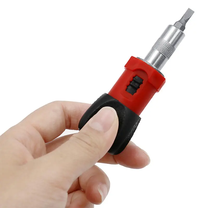 Carbon Steel Ratchet Screwdriver Wrench - 1/4 Inch 6.35mm Socket Handle - Image 5