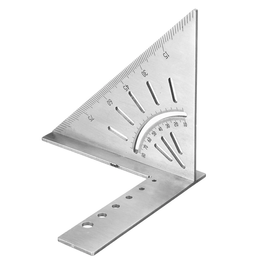 45/90 Degree Mitre Angle Measuring Square - Stainless Steel Woodworking Ruler | Carpenter Layout Tool - Image 2