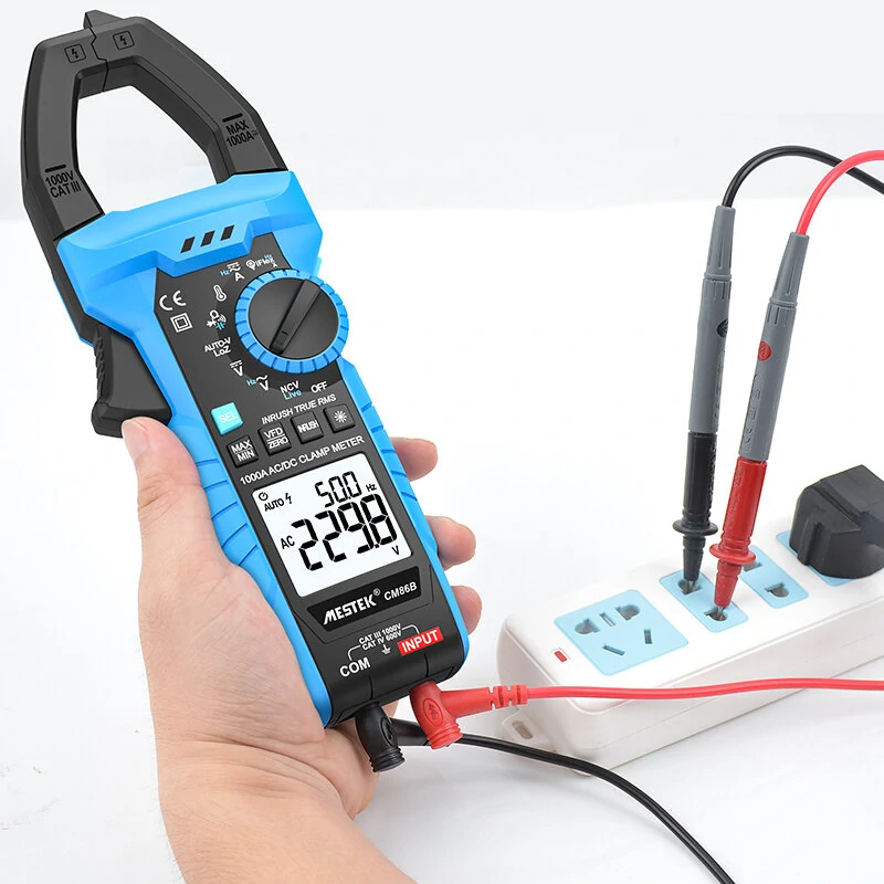 Mestek CM86B Digital Clamp Meter - True RMS 1000A AC/DC - Auto Range Multimeter - Image 5