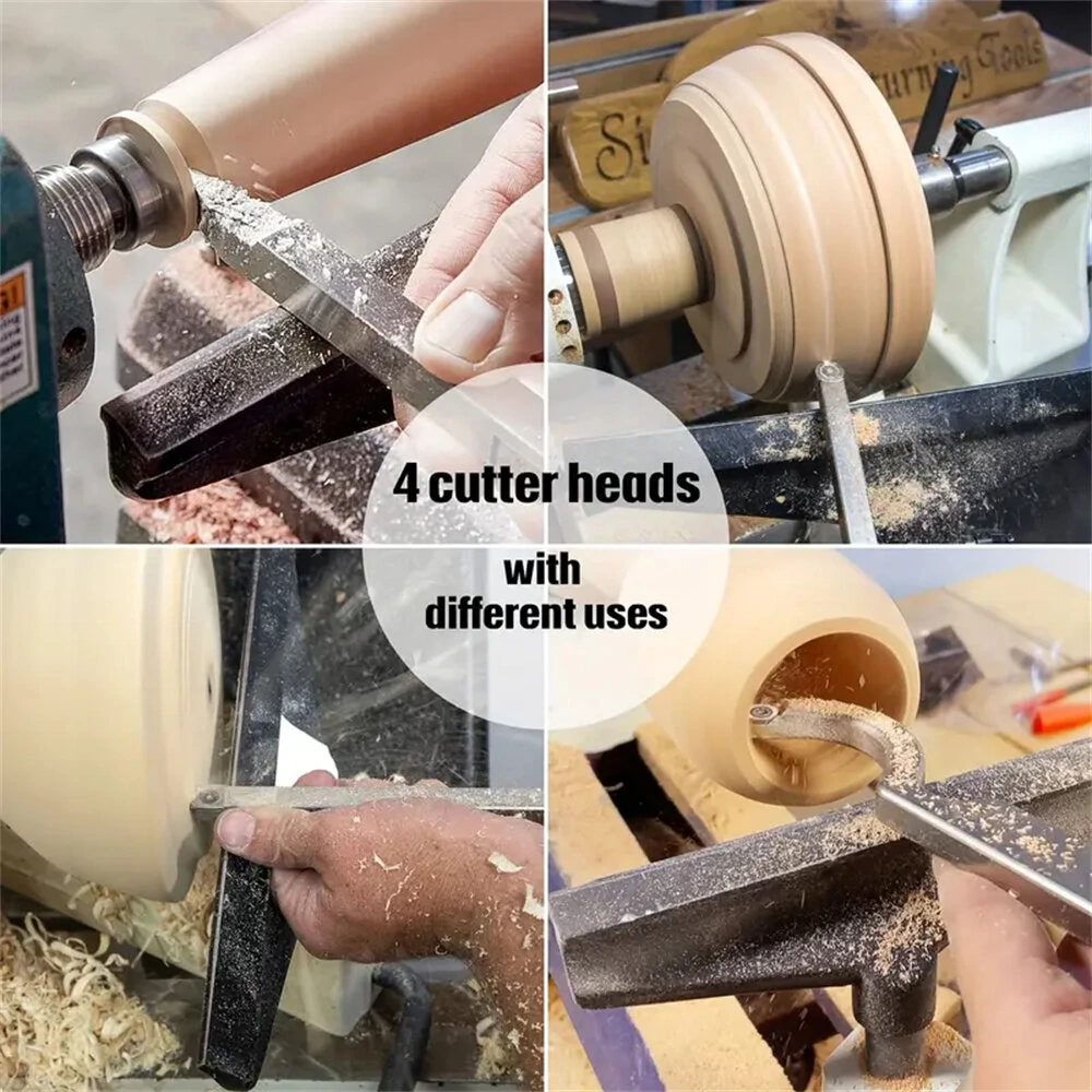 Carbide Wood Lathe Tool Set - 11mm Square, 12mm Round, 30x10mm Diamond Blades with Holder - Image 5