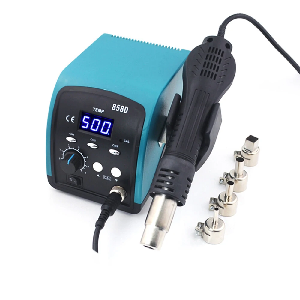 858D 750W Hot Air Rework Station | Digital LED Soldering Desoldering | 220V/110V - Image 2