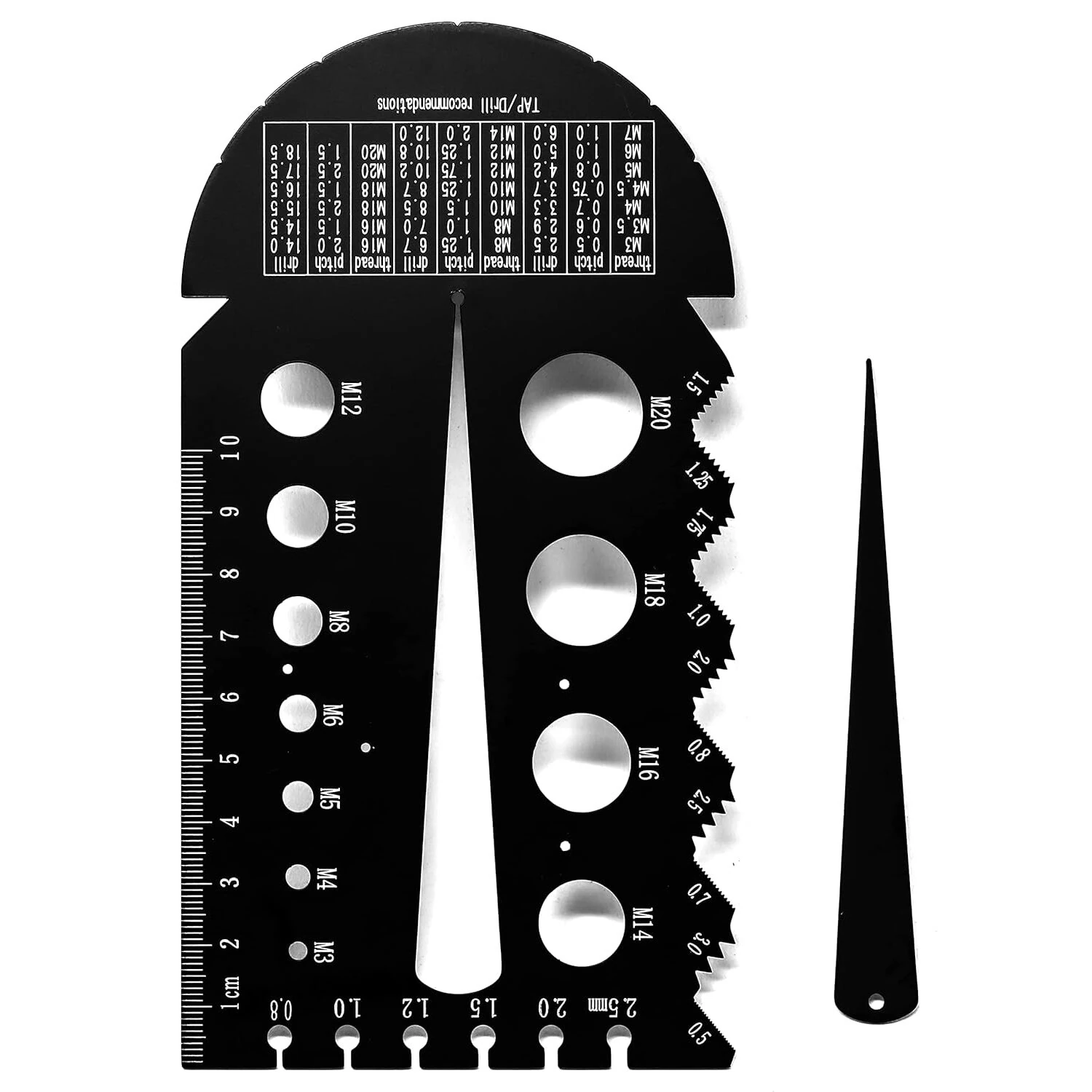 2PCS Aluminum Alloy Nut & Bolt Thread Checker Gauge | Metric & Imperial Sizes - Image 4