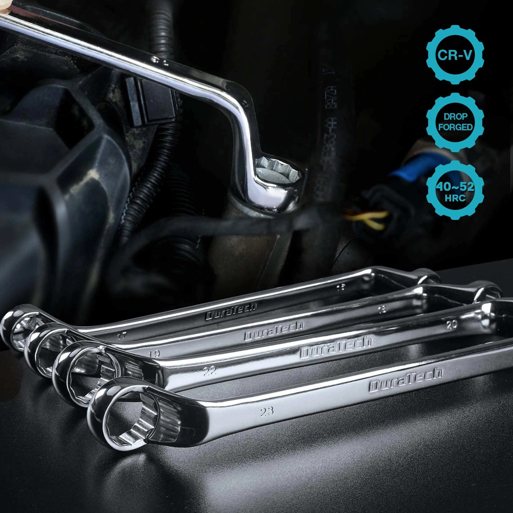 6PCS 75° Angle Matte Cr-v Double Torx Wrench | Fine Polished German Auto Tool - Image 5