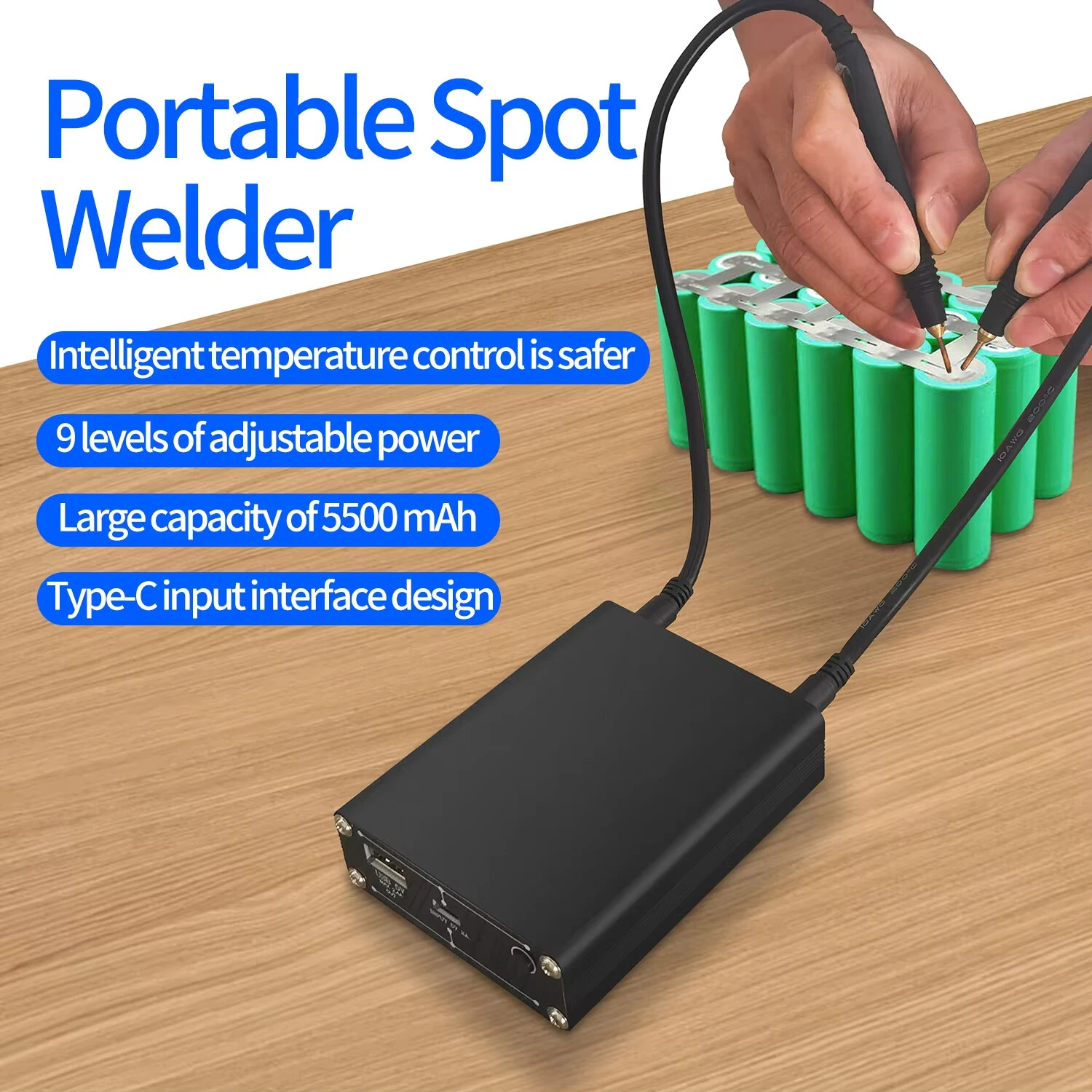 DIY Spot Welder Handheld Portable - 18650 Battery Welding Machine with Pen & Nickel Strip - Image 2