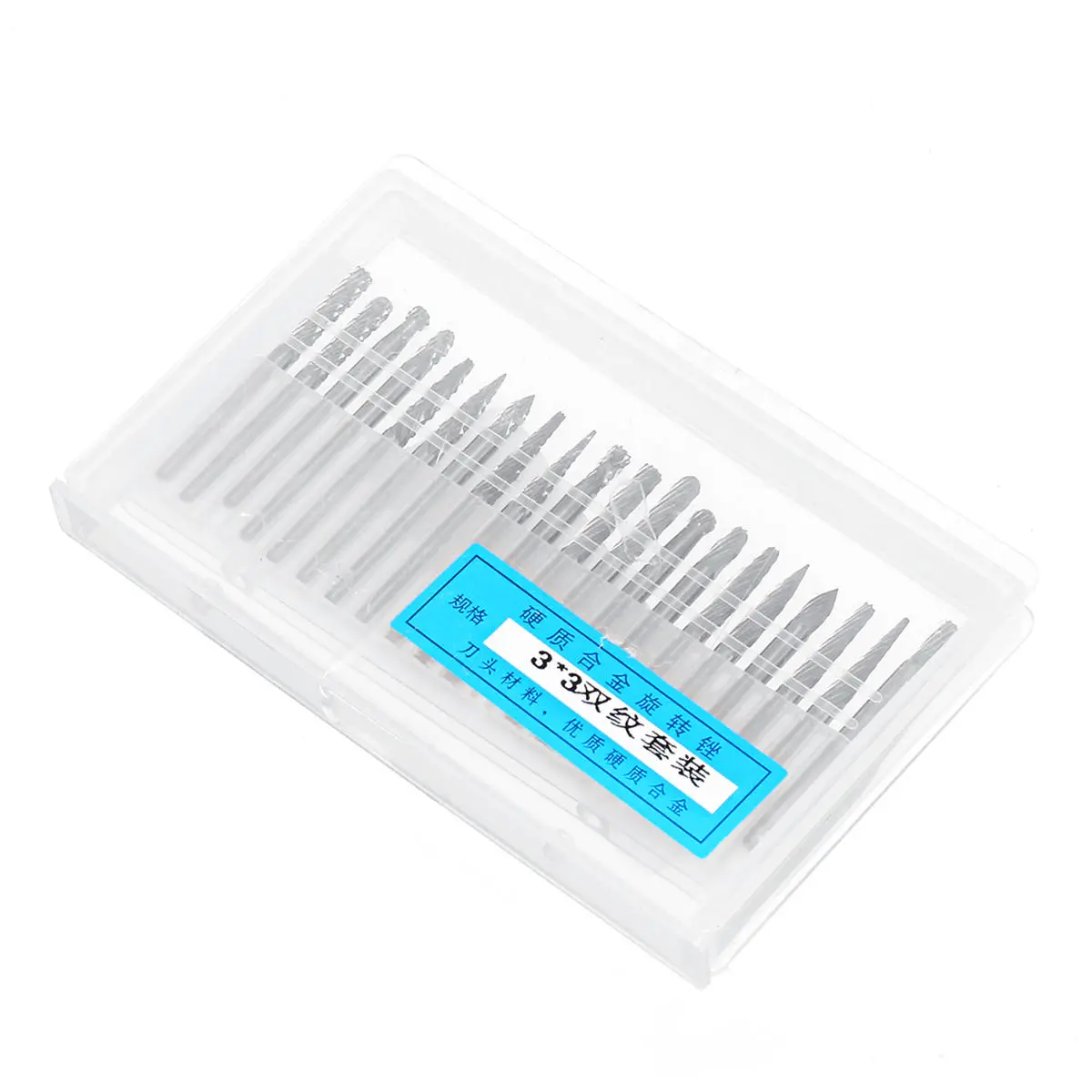 20Pcs Tungsten Steel Carbide Burrs Kit - 3x3mm Rotary Rasp Files & Grinding Tools - Image 3
