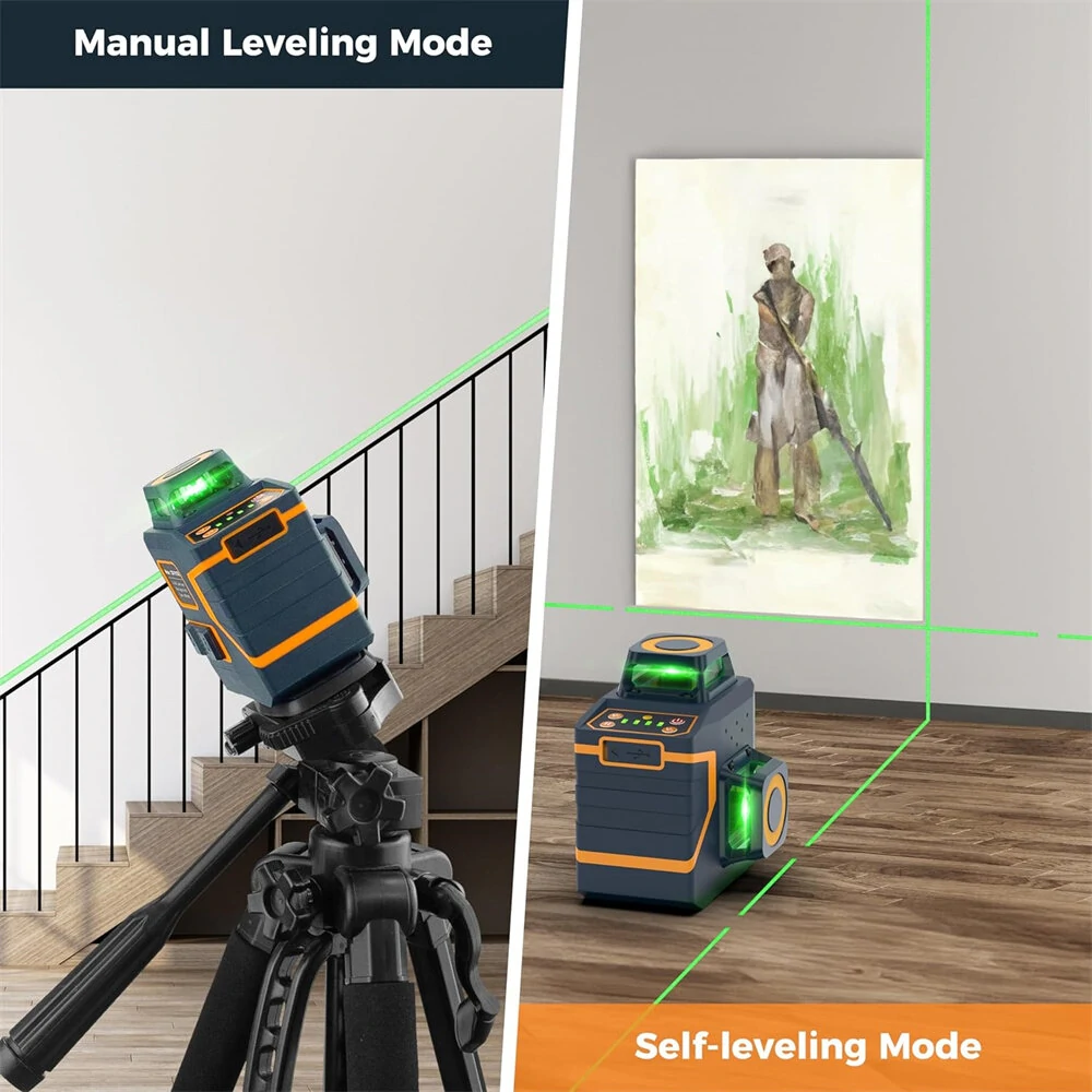 CIGMAN CM-701 Self Leveling Line Laser Level - 3x360° Cross Line - Rechargeable with Remote & Bracket - Image 4