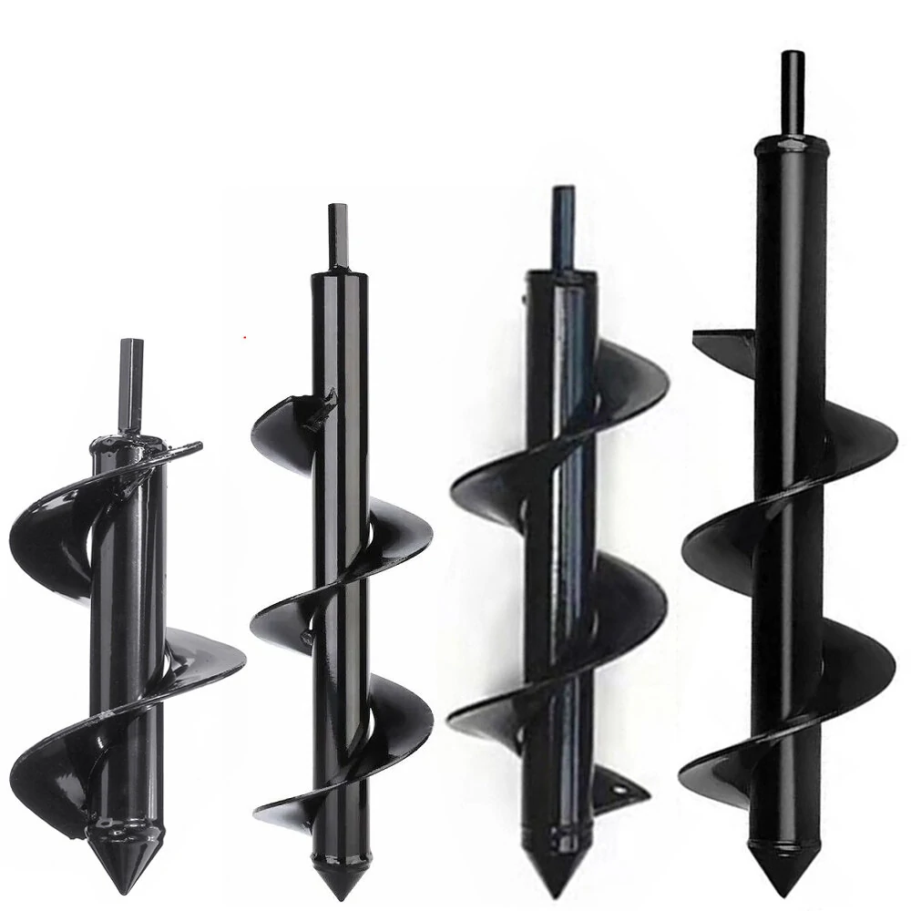Earth Auger Hole Digger - 8cm Diameter Petrol Post Hole Borer - 4 Size Option Garden Tool - Image 2